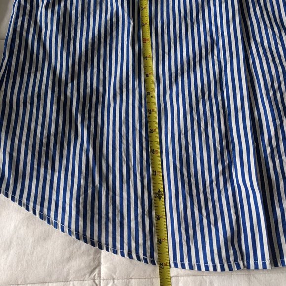 Women's 1X Striped Blouse Puffy Sleeves - Picture 11 of 14